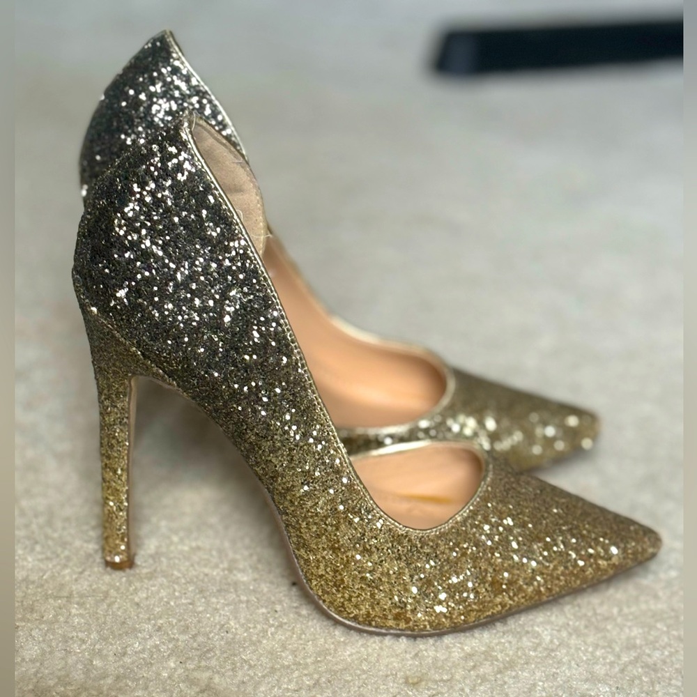 JustFab Glitter Ombré High Heels